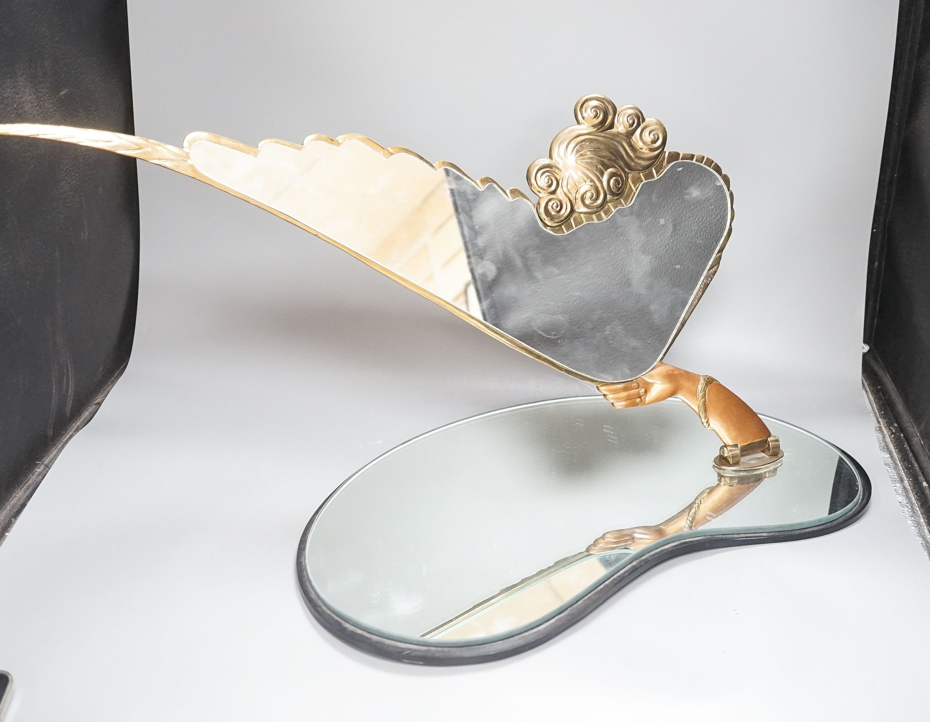 A‘Coquette’ adjustable easel mirror, designed by Erte